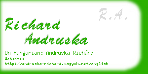 richard andruska business card