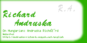 richard andruska business card